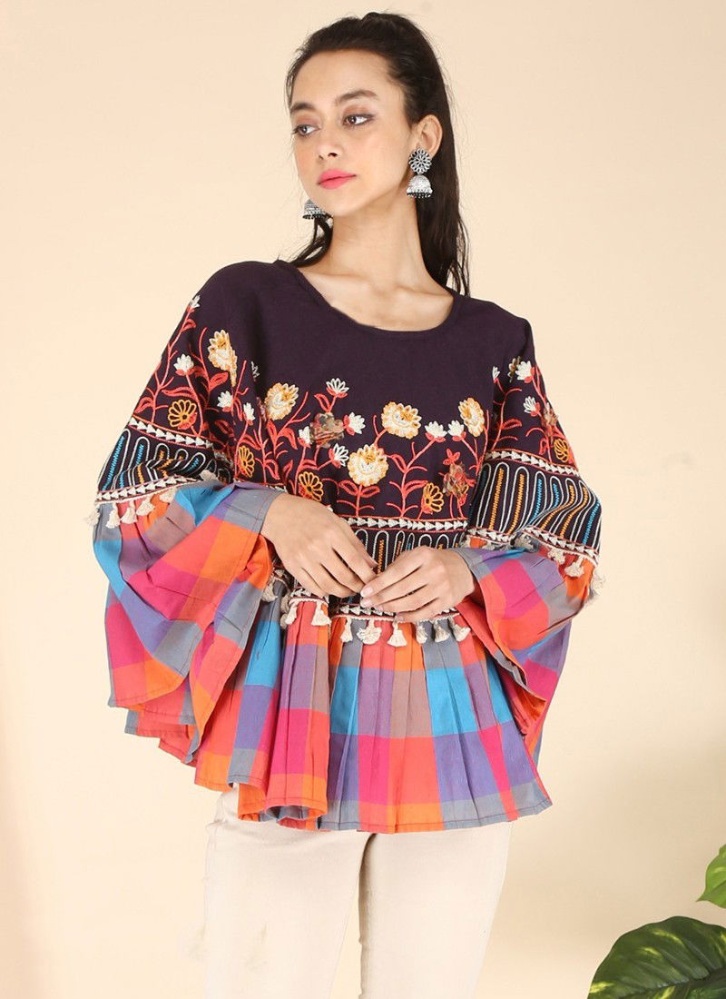 Multi Colour MESMORA RANGEELA RE Fancy Party Wear Embroidered Top Collection 1217